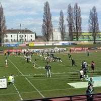 Photo taken at Danube Dragons Stadion by Michael S. on 4/14/2013