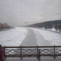 Photo taken at Андреевский ж/д мост by Denis G. on 1/20/2021