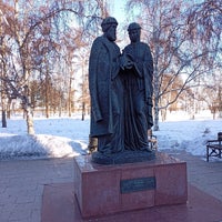 Photo taken at Памятник Петру и Февронии by Denis G. on 3/6/2021