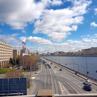 Photo taken at Berezhkovskiy Bridge by Denis G. on 4/28/2021