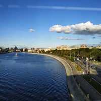 Photo taken at Berezhkovskiy Bridge by Denis G. on 9/1/2020