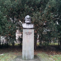 Photo taken at Karl-Marx-Büste by Charlotte P. on 2/2/2013