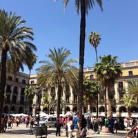 Photo taken at Plaça Reial by Eugeny T. on 5/5/2013
