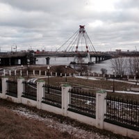 Photo taken at Октябрьский мост by Василий Ш. on 11/24/2018