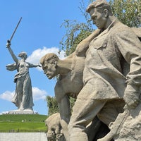 Photo taken at Монумент «Скорбящая мать» by Eugene . on 7/24/2021