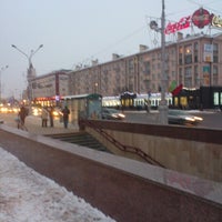 Photo taken at Остановка &amp;quot;Площадь Якуба Колоса&amp;quot; by Павел Л. on 1/13/2013