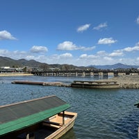 Photo taken at Togetsu-kyo Bridge by Scott M. on 3/18/2024