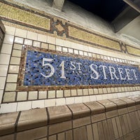 Photo taken at MTA Subway - 51st St (6) by Sha F. on 10/21/2022