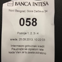 Photo taken at Banca Intesa by V🅾JKAN ♻. on 9/25/2013