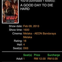 Gsc aeon melaka showtime