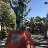 Photo taken at Jardín Miguel Hidalgo (Azcapotzalco) by Miriam R. on 5/26/2018