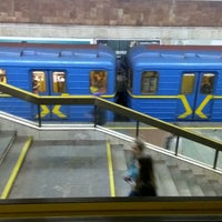 Photo taken at Pozniaky Station by Oleksandr F. on 5/5/2019