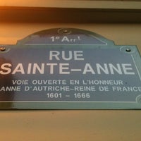 Photo taken at Rue Sainte-Anne by Amparo L. on 3/29/2013