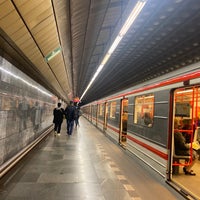 Photo taken at Metro =A= Hradčanská by Menno J. on 9/19/2021