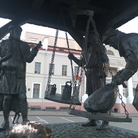 Photo taken at Памятник «Городские весы» by Christen M. on 5/3/2019