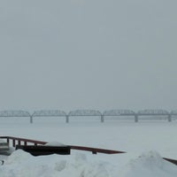 Photo taken at Ж/Д мост через Каму by Vyacheslav P. on 3/22/2018