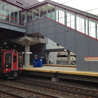 Photo taken at Stamford Transportation Center : Bus/Train (STM) Metro North &amp;amp; Amtrak by Christine W. on 4/15/2013