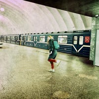 Photo taken at metro Staraya Derevnya by Taras N. on 9/11/2020