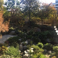 Photo taken at James Irvine Japanese Garden at the JACC by Qing C. on 12/12/2017