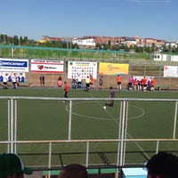 Photo taken at Футбольное поле у ФОК «Приозерный» by Marina D. on 5/17/2014
