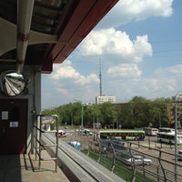 Photo taken at monorail Timiryazevskaya by Olechka M. on 5/12/2013