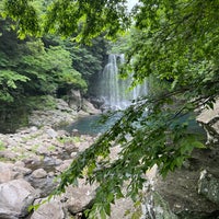Photo taken at Cheonjeyeon Waterfall by J on 6/8/2023