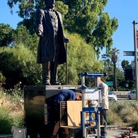 Photo taken at Griffith Jenkins Griffith Statue by René B. on 8/30/2019