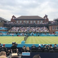 Photo taken at Queens Club Centre Court by MDE on 6/23/2019