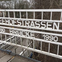 Photo taken at Seehofstraßenbrücke by Oliver B. on 3/28/2016