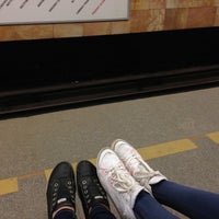Photo taken at metro Prospekt Veteranov by Лиза Ф. on 4/16/2013