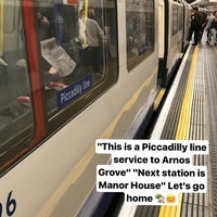 Photo taken at Manor House London Underground Station by Fatma Ş. on 7/14/2017
