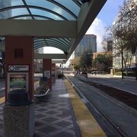 Photo taken at VTA Convention Center Light Rail Station by Takeshi I. on 12/13/2014