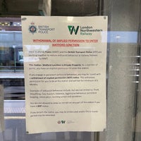 Photo taken at Watford Junction Railway Station (WFJ) by Nate F. on 4/22/2024