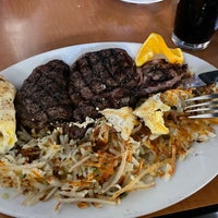 Photo taken at Rise and Shine, A Steak &amp;amp; Egg Place by Phillip B. on 7/14/2023