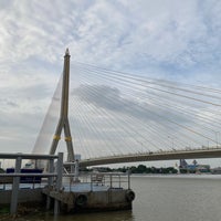 Photo taken at ท่าเรือสะพานพระราม 8 (Rama 8 Bridge Pier) N14 by Ratchanon K. on 11/13/2021