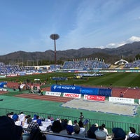Photo taken at NDsoft Stadium Yamagata by montetsutsu on 4/7/2024