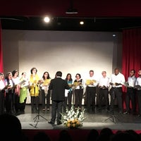 Photo taken at Teatro João Theotonio by Márcio S. on 10/1/2016