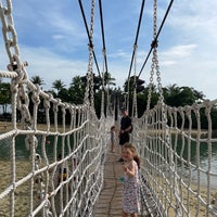 Photo taken at Palawan Beach Rope Bridge by Anna D. on 5/1/2022