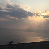 Photo taken at Ohrid Beach by Hatice N. on 8/28/2017
