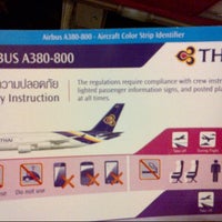 Photo taken at TG410 SIN-BKK / Thai Airways by Joshua A. on 10/10/2012