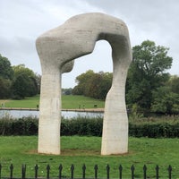 Photo taken at Henry Moore&amp;#39;s Travertine Arch by Lee K. on 10/4/2019