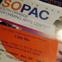 Photo taken at SOPAC (South Orange Performing Arts Center) by Whelan M. on 10/19/2017