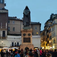 Photo taken at Monumento a Giordano Bruno by Andrea C. on 3/26/2022
