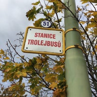 Photo taken at Pamětní trolejbusová zastávka Orionka by iVan R. on 10/12/2017