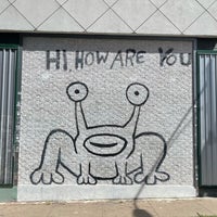 Photo taken at Hi How Are You? | Jeremiah the Innocent Frog. (1993) mural by Daniel Johnston by Sydney R. on 8/28/2021
