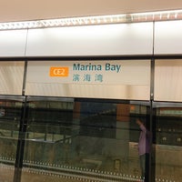 Photo taken at Marina Bay MRT Interchange (NS27/CE2/TE20) by Shinji I. on 12/8/2019