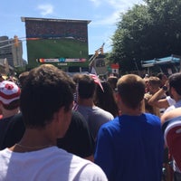 Photo taken at World. Cup block Party Mass Ave by Robyn M. on 7/1/2014