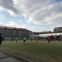 Photo taken at Стадион БНТУ by Polina P. on 10/11/2018