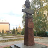 Photo taken at памятник Лукницкого by Иванов К. on 10/2/2014