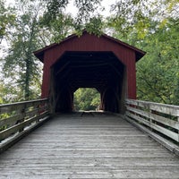 Photo taken at Sugar Creek Covered Bridge by Trish L. on 8/27/2023